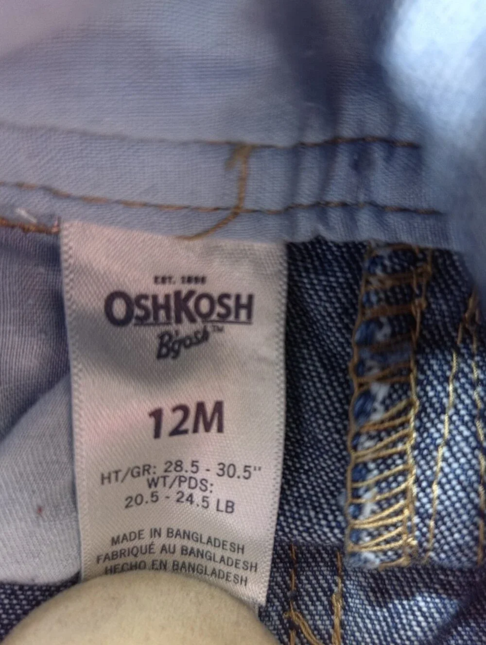 OshKosh B'gosh Indigo Blue Denim Relaxed Overalls